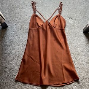 Urban Outfitters Rust Brown Slip Dress